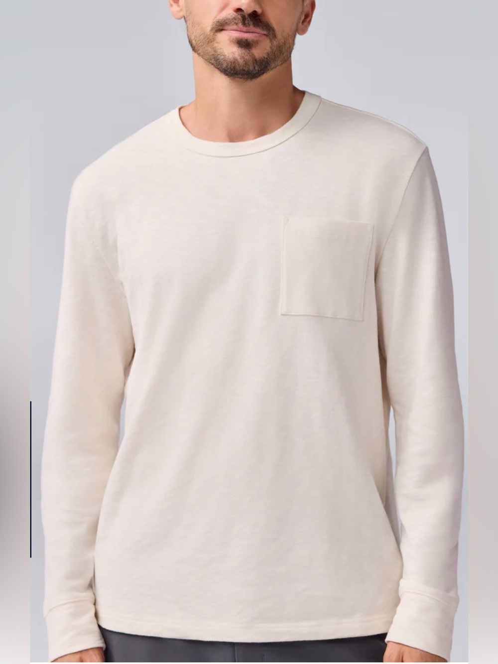 Mack Weldon Heavyweight Long Sleeve T-Shirt Beige Medium NWT IN PACKAGE